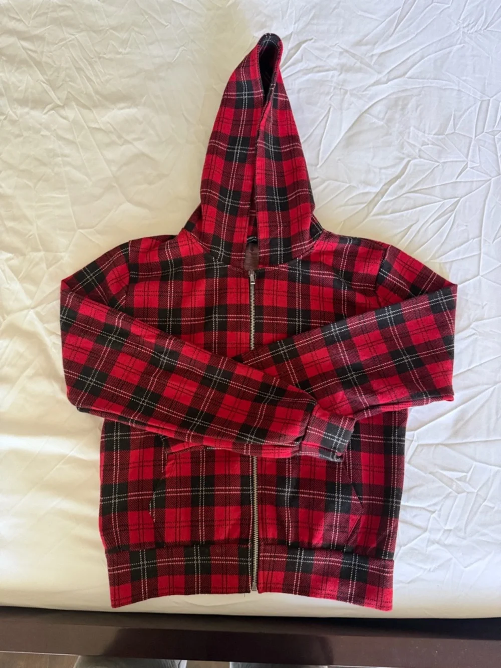 Brandy Melville plaid zip up